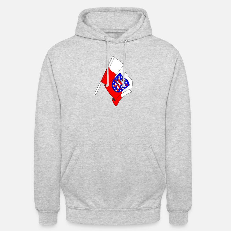 Drapeau de la Thuringe - Sweat-shirt à capuche unisexe - gris clair chiné