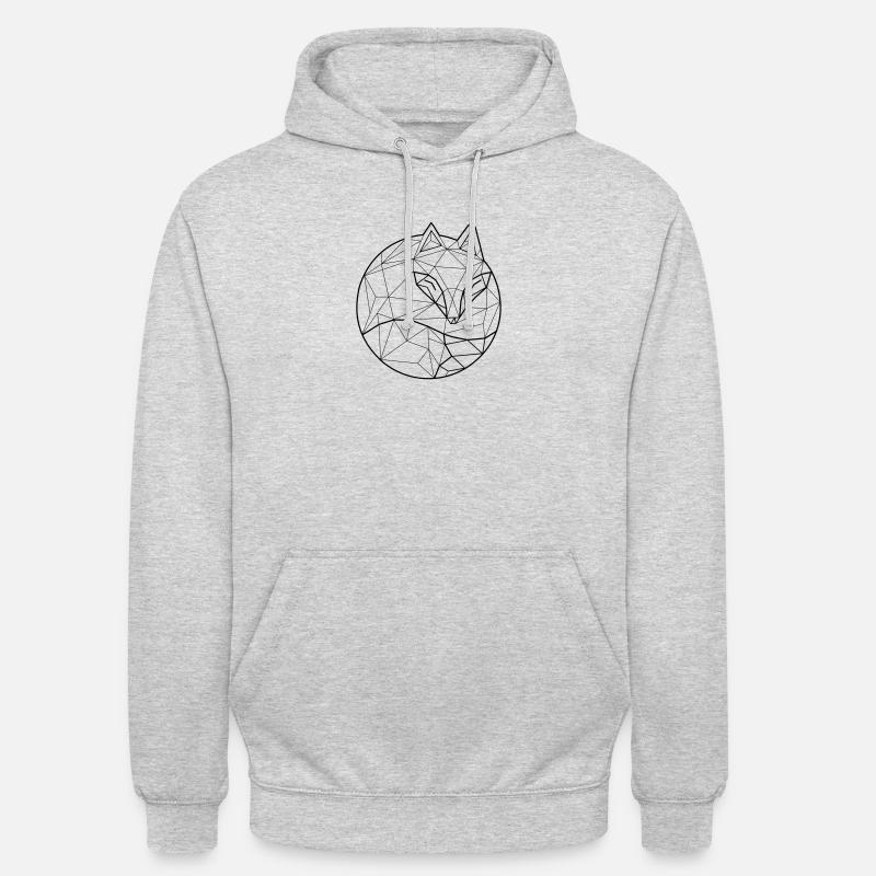 Fox Graph - Sweat-shirt à capuche unisexe - gris clair chiné