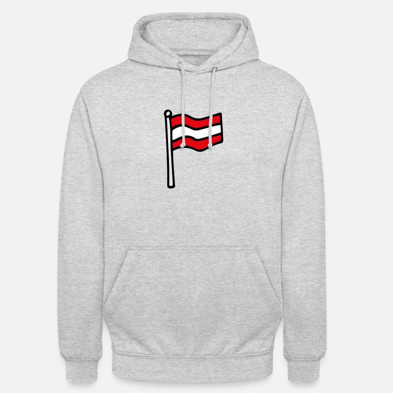 Drapeau de l’Autriche - Sweat-shirt à capuche unisexe - gris clair chiné