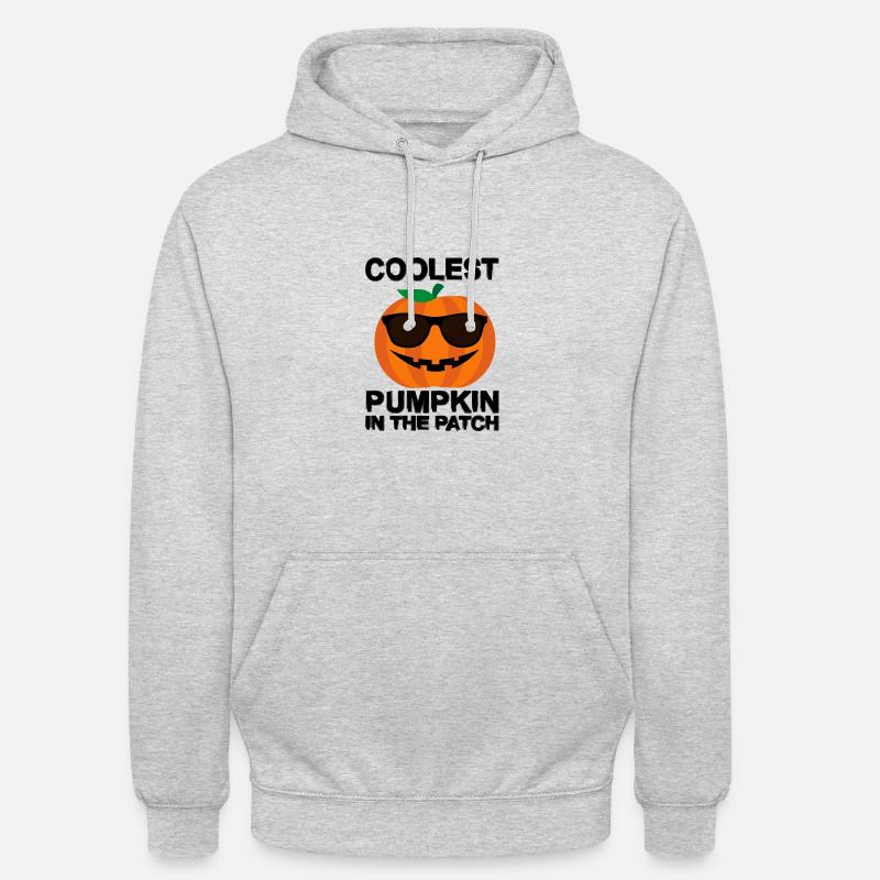 La citrouille la plus cool du patch - Sweat-shirt à capuche unisexe - gris clair chiné