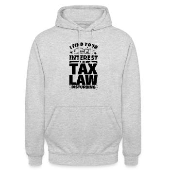 Steuerrecht Lustiges Geschenk - Unisex Hoodie - Hellgrau meliert - Vorne - Alina (178cm) & Michal (187cm)