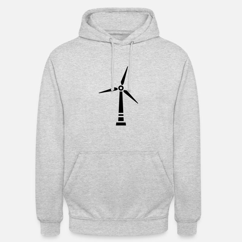 Windrad - Unisex Hoodie - Hellgrau meliert