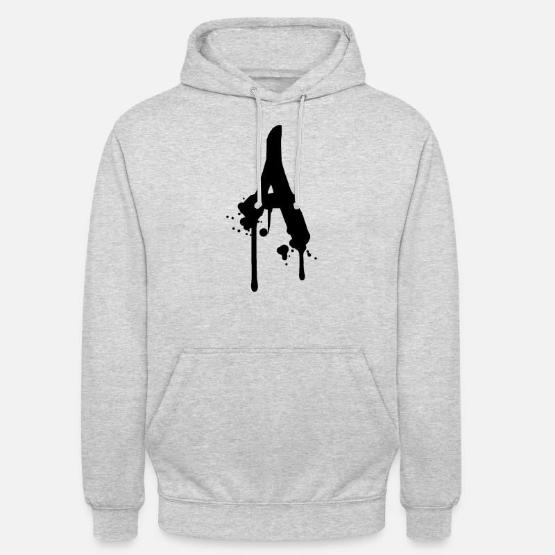 Un graffiti gouttes Farbklex spray - Sweat-shirt à capuche unisexe - gris clair chiné