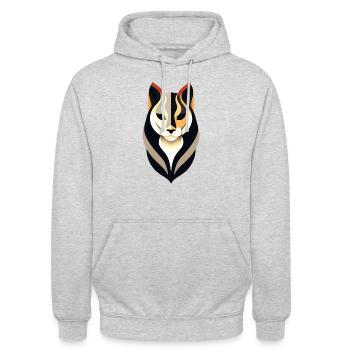 Bengal Lion - Unisex Hoodie - Hellgrau meliert - Vorne - Alina (178cm) & Michal (187cm)