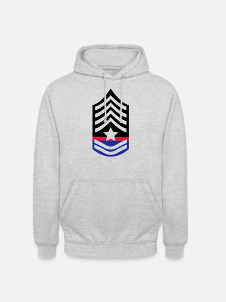 abzeichen2 - Sweat-shirt à capuche unisexe - gris clair chiné