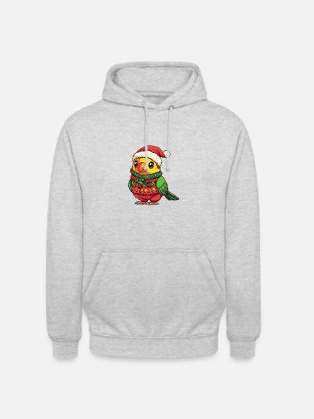 Parrot Christmas Comic - Unisex Hoodie - light heather grey
