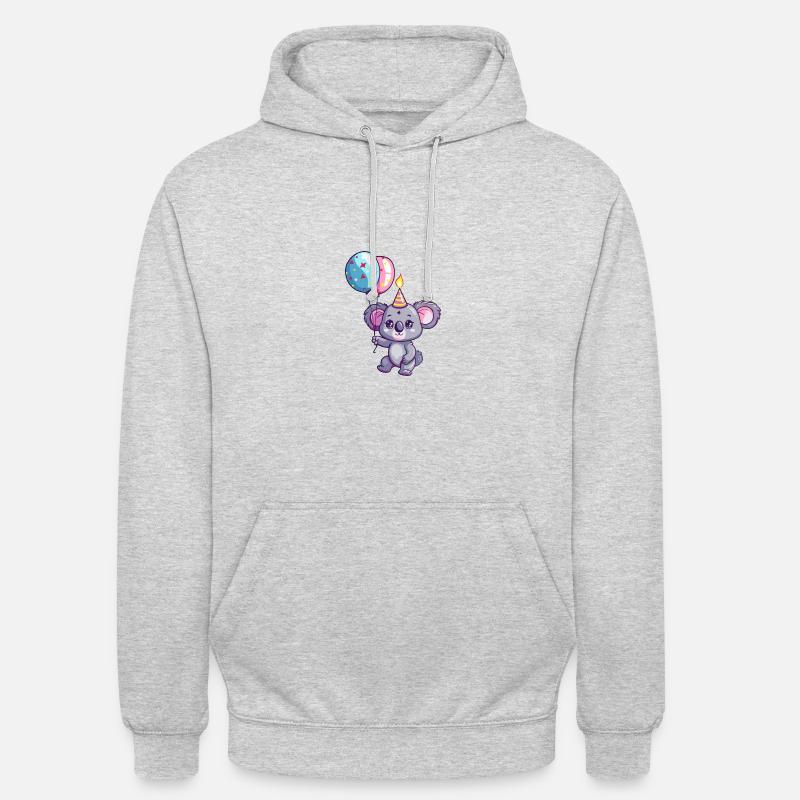 Bande dessinée d’anniversaire Koala - Sweat-shirt à capuche unisexe - gris clair chiné