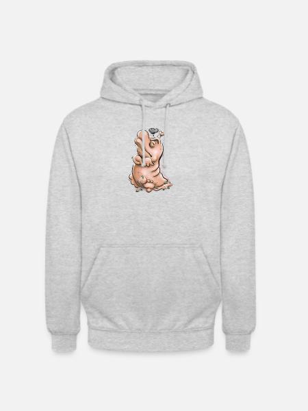 Beleidigte Leberwurst - Unisex Hoodie - Hellgrau meliert