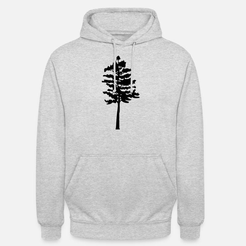 tree 02 - Sweat-shirt à capuche unisexe - gris clair chiné