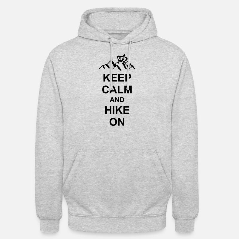 Keep calm and hike - Unisex Hoodie - light heather grey