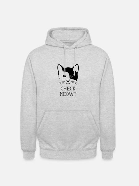 Funny shirt: Check MEOWT - Unisex Hoodie - light heather grey
