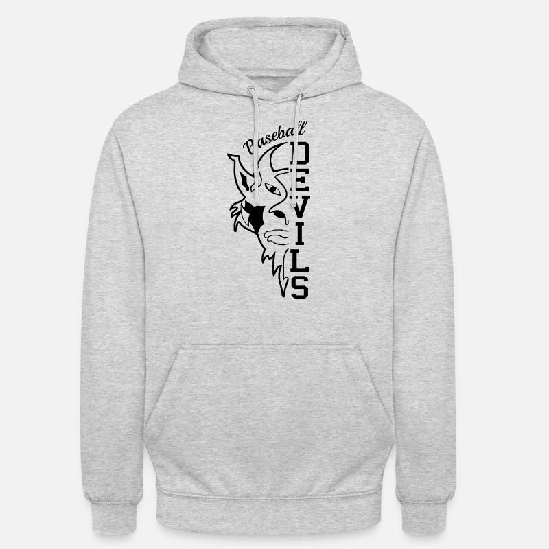 Devils contour - Sweat-shirt à capuche unisexe - gris clair chiné