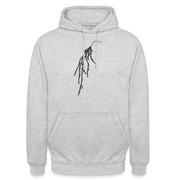 Hanging plant vine 2 - Unisex Hoodie - light heather grey - Front - Alina (178cm) & Michal (187cm)