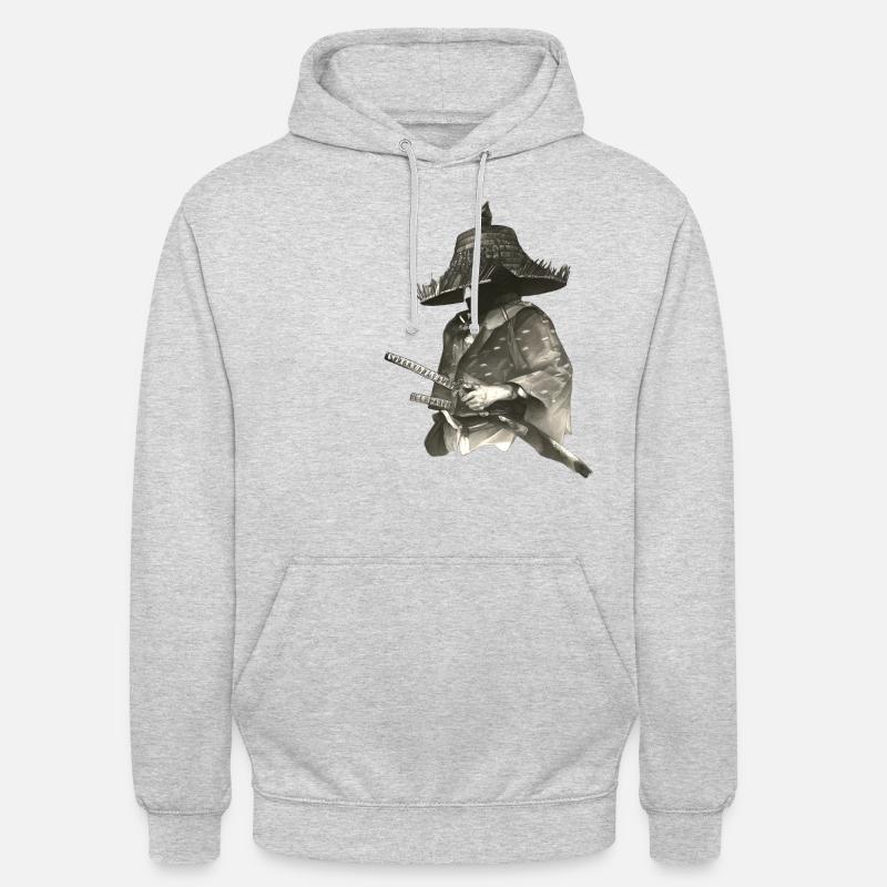 Lone Ronin Samurai - Unisex Hoodie - Hellgrau meliert