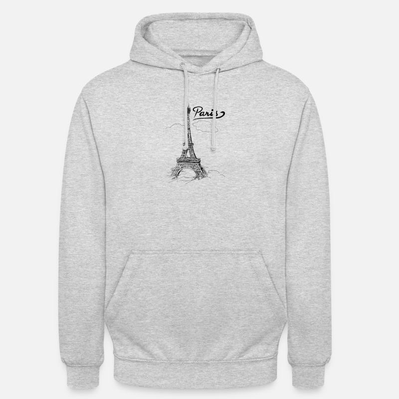 Paris and its Eiffel Tower - Unisex Hoodie - light heather grey