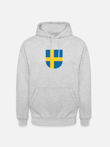 Schweden Wappen - Unisex Hoodie - Hellgrau meliert