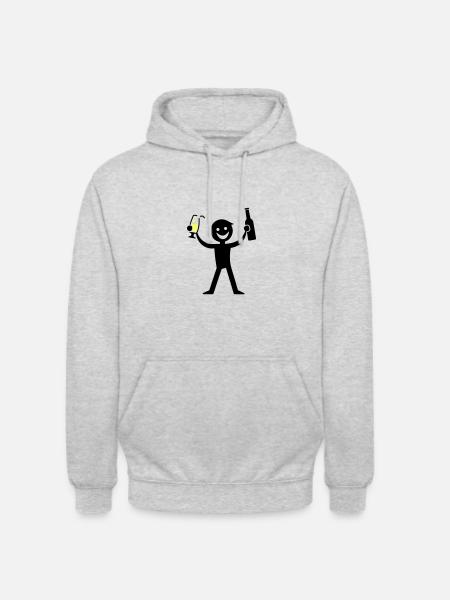 Drinking Bottle of Beer - Unisex Hoodie - light heather grey