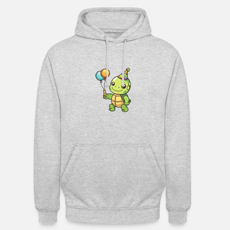 Turtle Birthday Comic - Unisex Hoodie - light heather grey