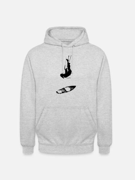kiter free style - Unisex Hoodie - light heather grey