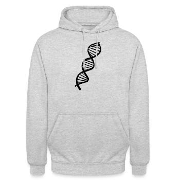 DNA - Unisex Hoodie - Hellgrau meliert - Vorne - Alina (178cm) & Michal (187cm)