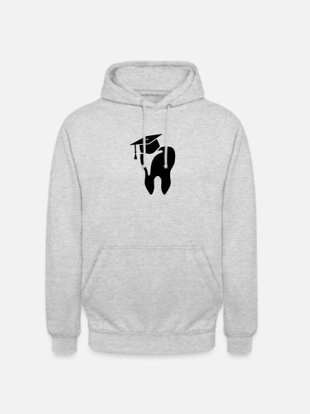 Dentist with doctor's hat for dentist Dentistry - Unisex Hoodie - light heather grey