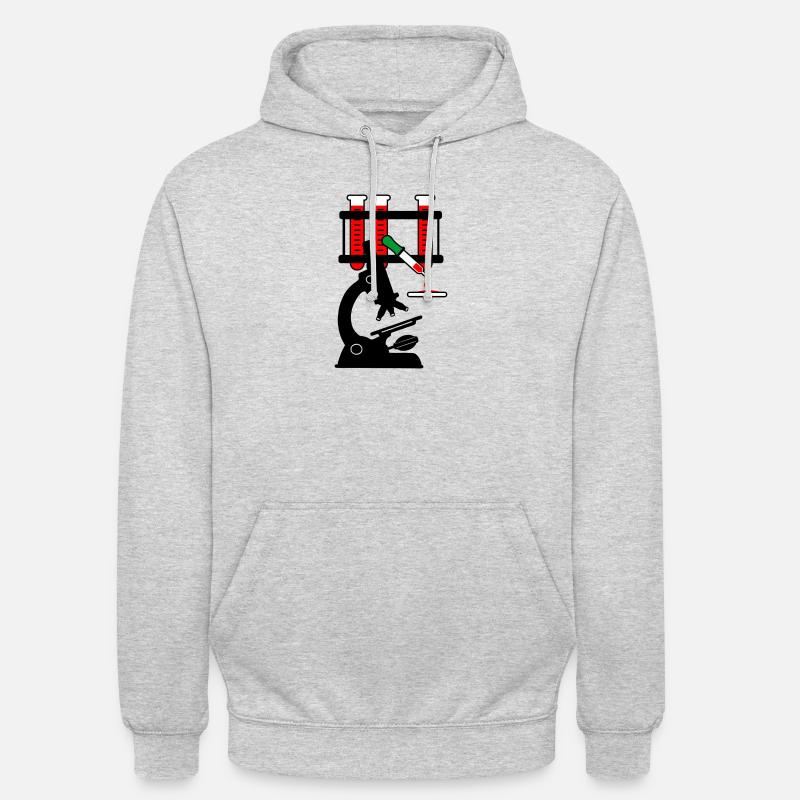 Microschoop de don de sang - Sweat-shirt à capuche unisexe - gris clair chiné