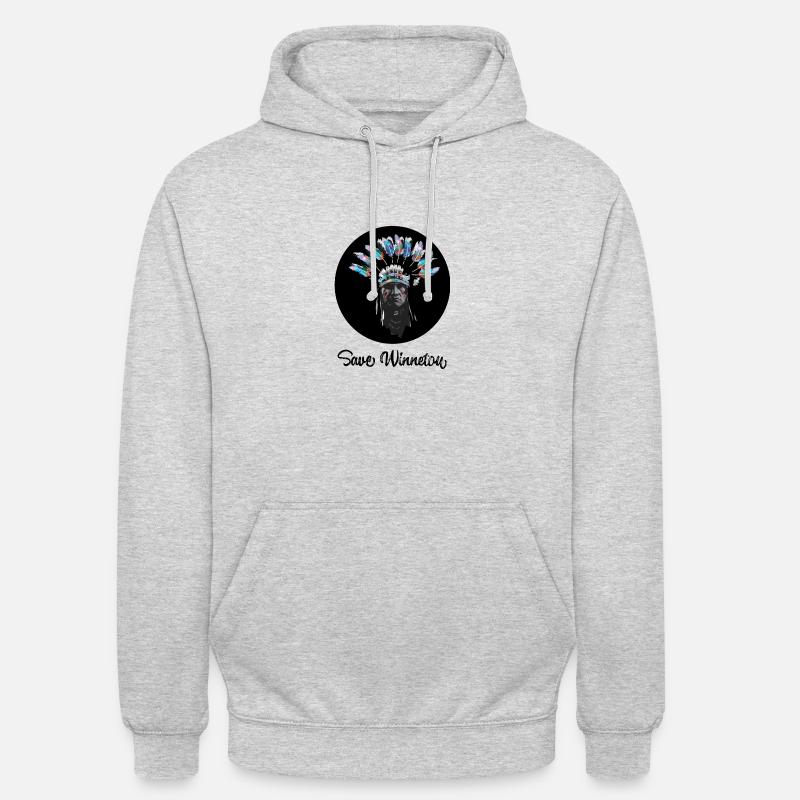 save winnetou,winnetou,indians,graffiti,circle, - Unisex Hoodie - light heather grey