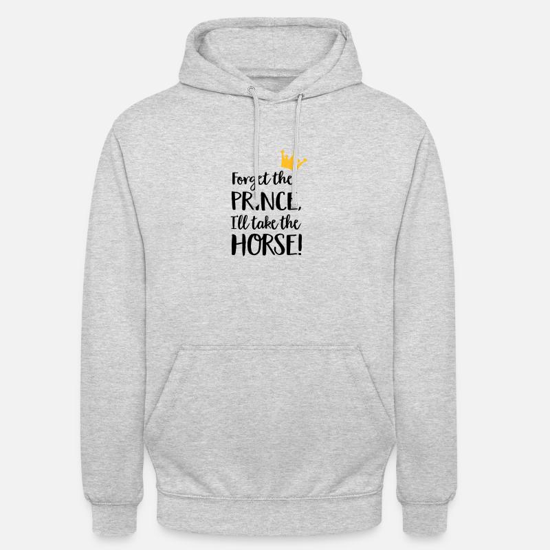 Pferd - Unisex Hoodie - Hellgrau meliert