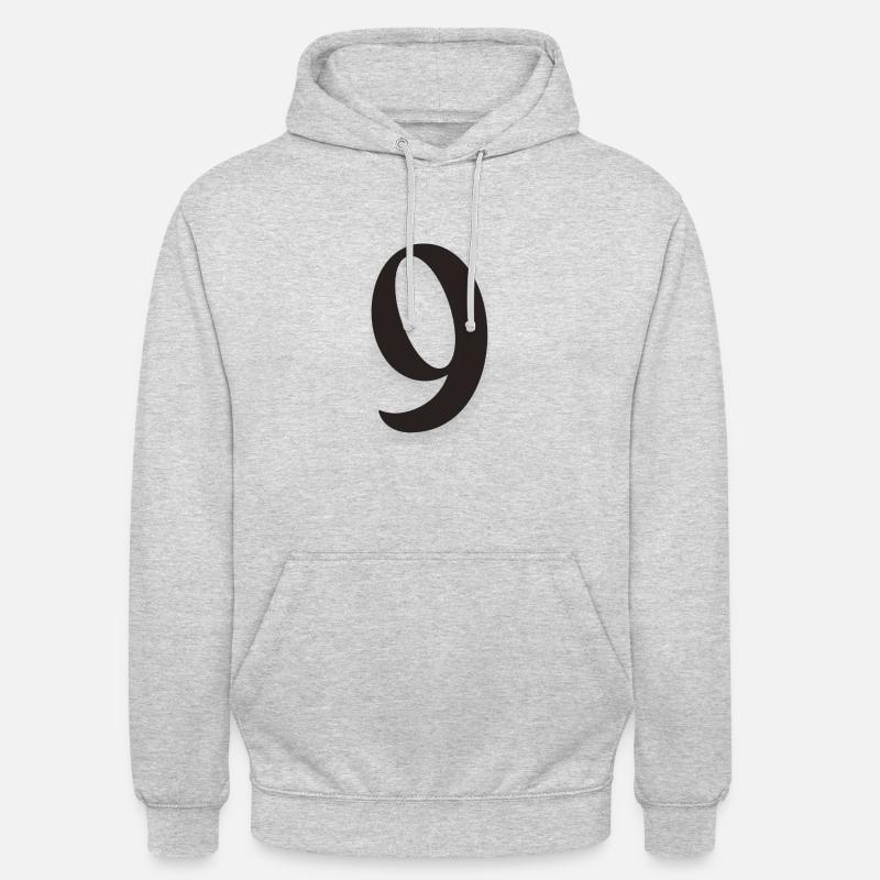9 - Sweat-shirt à capuche unisexe - gris clair chiné