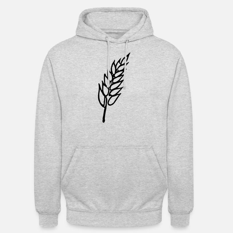 Weizen Illustration Brotbäcker Geschenkidee - Unisex Hoodie - Hellgrau meliert