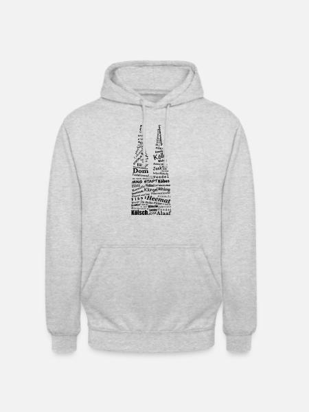 Kölner Dom Köln Design - Unisex Hoodie - Hellgrau meliert
