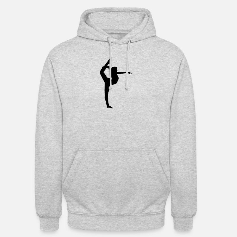 Yoga, Dancer, Gymnast - Sweat-shirt à capuche unisexe - gris clair chiné