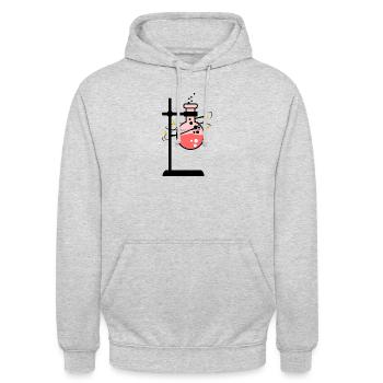 Mischen von Giften - Unisex Hoodie - Hellgrau meliert - Vorne - Alina (178cm) & Michal (187cm)