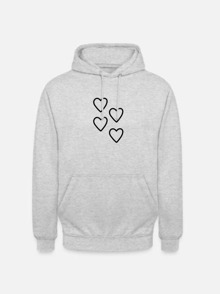 Heart Gift Idea - Unisex Hoodie - light heather grey