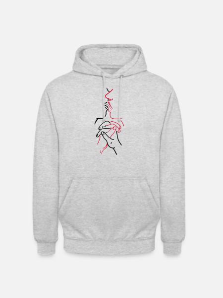 Innige Liebe - Unisex Hoodie - Hellgrau meliert