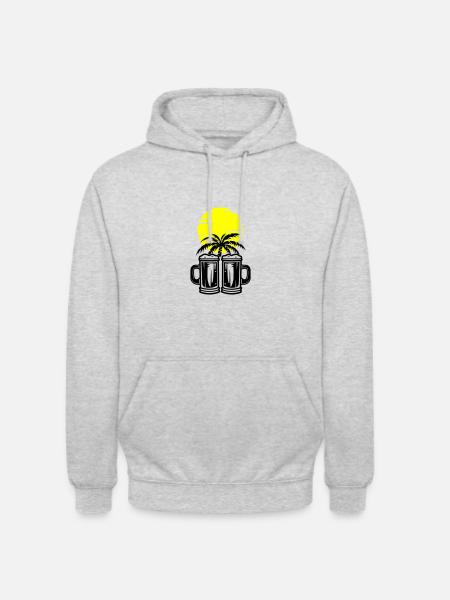 Beer Palm Trees Island Vacation - Unisex Hoodie - light heather grey