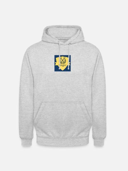 Sieger T shirt - Unisex Hoodie - Hellgrau meliert