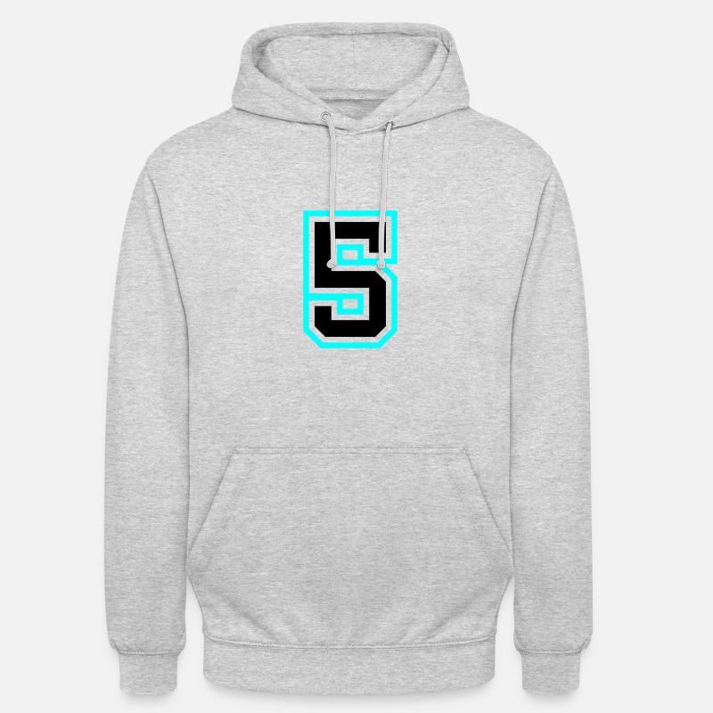 Symbole à 5 chiffres - Sweat-shirt à capuche unisexe - gris clair chiné