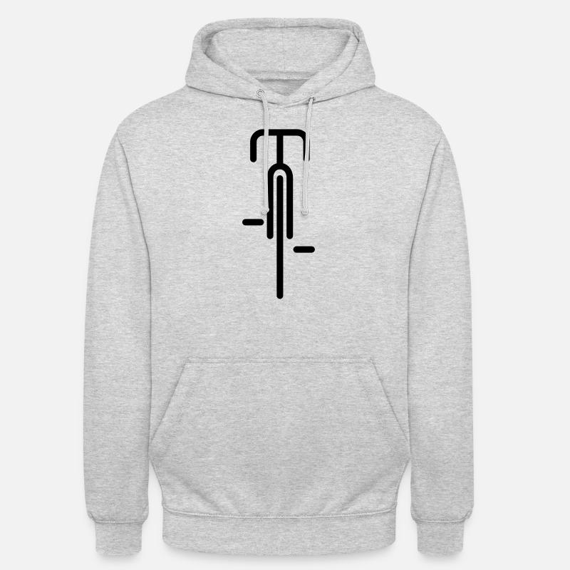 Vélo - Vélo - Sweat-shirt à capuche unisexe - gris clair chiné