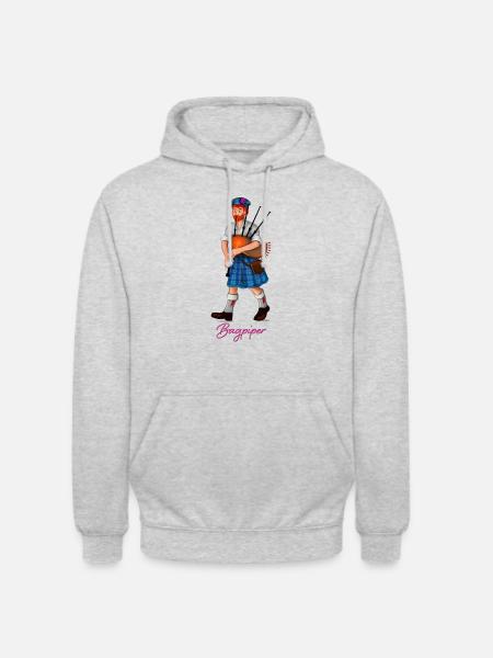 bagpiper blue - Unisex Hoodie - Hellgrau meliert