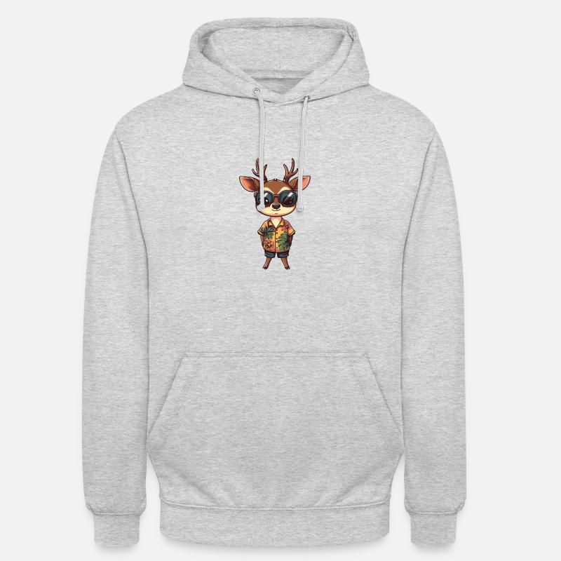 Deer Comic Cool Summer - Unisex Hoodie - light heather grey