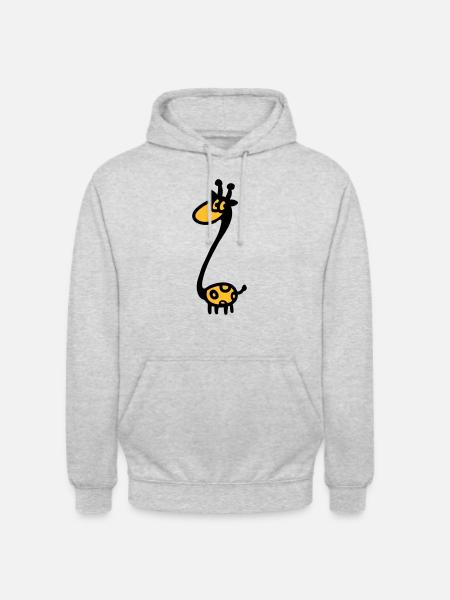 Funny giraffe - Unisex Hoodie - light heather grey