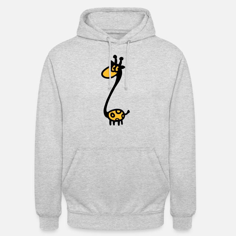 Funny giraffe - Unisex Hoodie - light heather grey