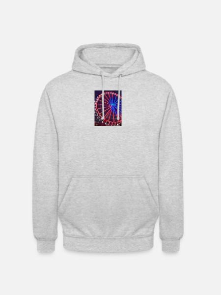 Zwei Flüsse Meer - Unisex Hoodie - Hellgrau meliert