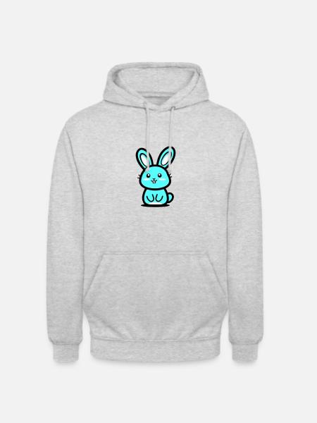Bunny Easter Icon - Unisex Hoodie - light heather grey