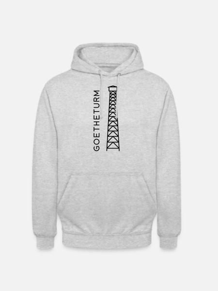 GOETHETURM - Unisex Hoodie - Hellgrau meliert