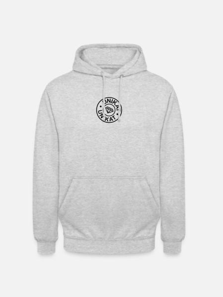 Unique avec Diamant - Sweat-shirt à capuche unisexe - gris clair chiné
