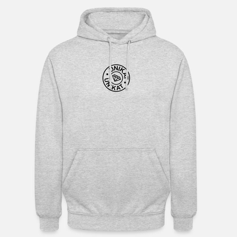 Unique avec Diamant - Sweat-shirt à capuche unisexe - gris clair chiné
