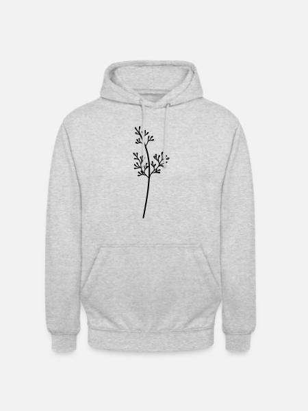 simple wildflower - Unisex Hoodie - light heather grey
