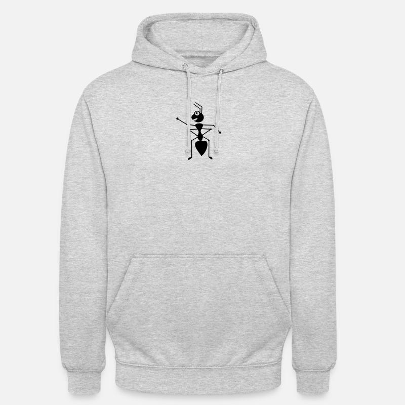 fourmi - Sweat-shirt à capuche unisexe - gris clair chiné
